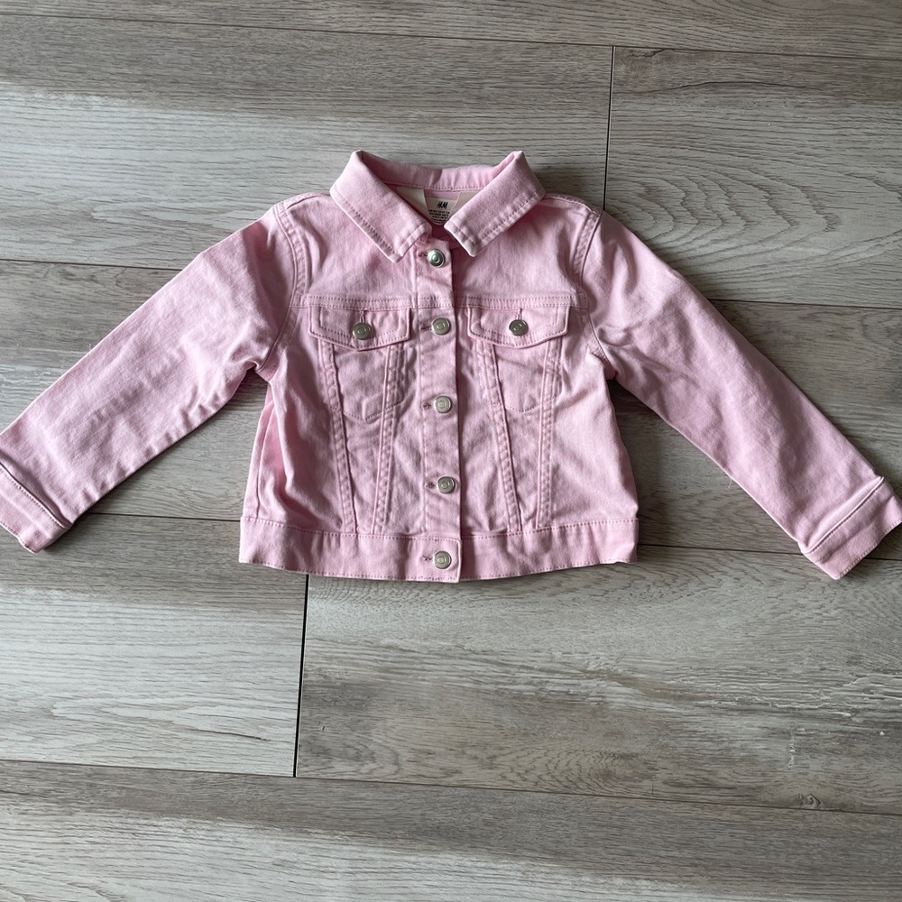 H&M Light Pink Kids Jean Jacket